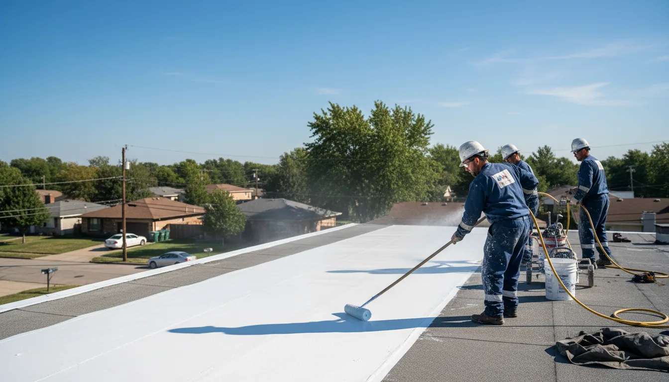Commercial roof coating in Woodman, WI near me